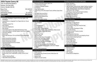 2026 Toyota Camry SE