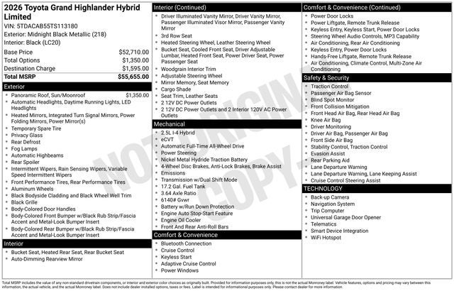 2026 Toyota Grand Highlander Hybrid Limited
