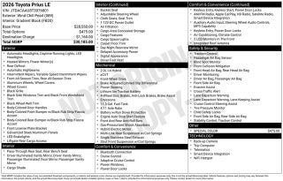 2026 Toyota Prius LE