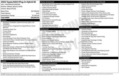 2026 Toyota RAV4 Plug-In Hybrid SE