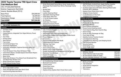 2025 Toyota Tacoma TRD Sport