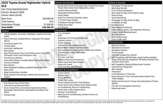 2025 Toyota Grand Highlander Hybrid XLE