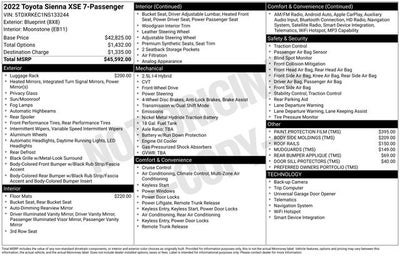 2022 Toyota Sienna XSE 7 Passenger