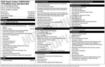 2025 Toyota Tundra Hybrid 1794 Edition