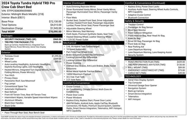 2024 Toyota Tundra Hybrid TRD Pro