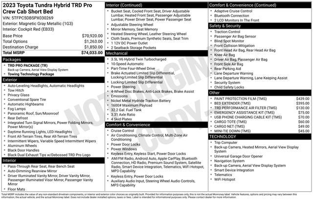 2023 Toyota Tundra Hybrid TRD Pro