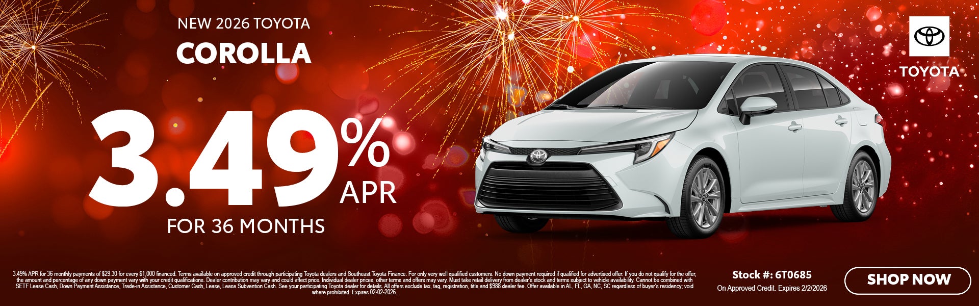 January | New 2026 Toyota Corolla